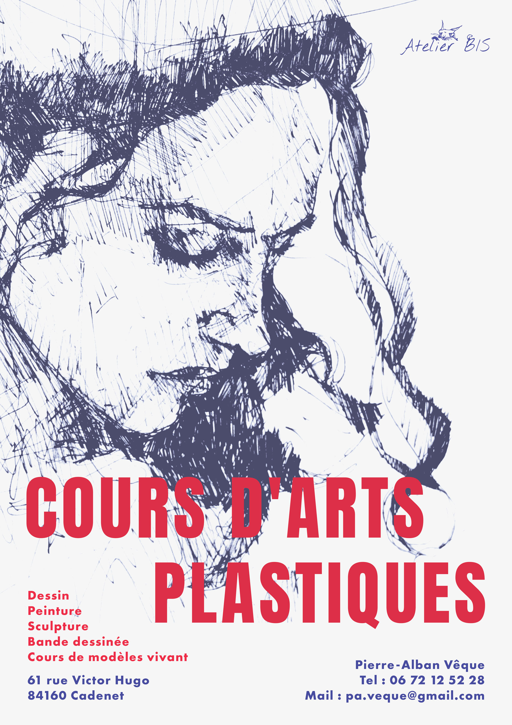 Poster design for an art atelier created by Anna Polhorodnyk