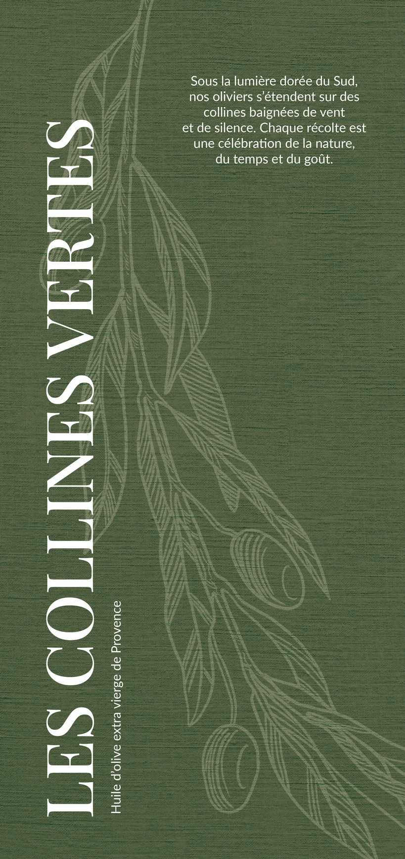 Flyer design for the olive farm created by Anna Polhorodnyk