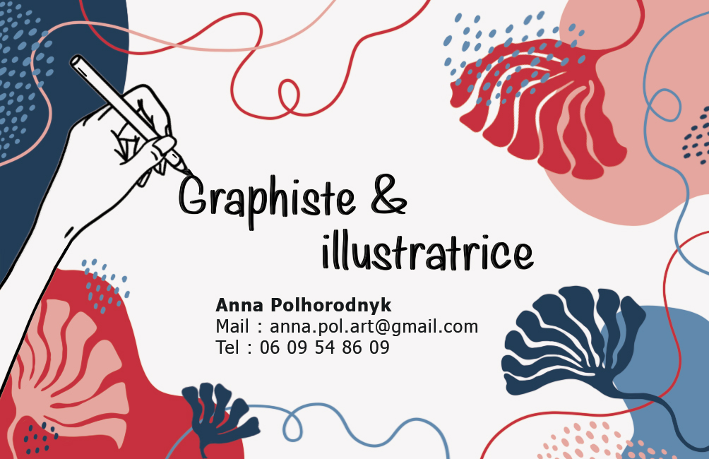 Business card design created by Anna Polhorodnyk