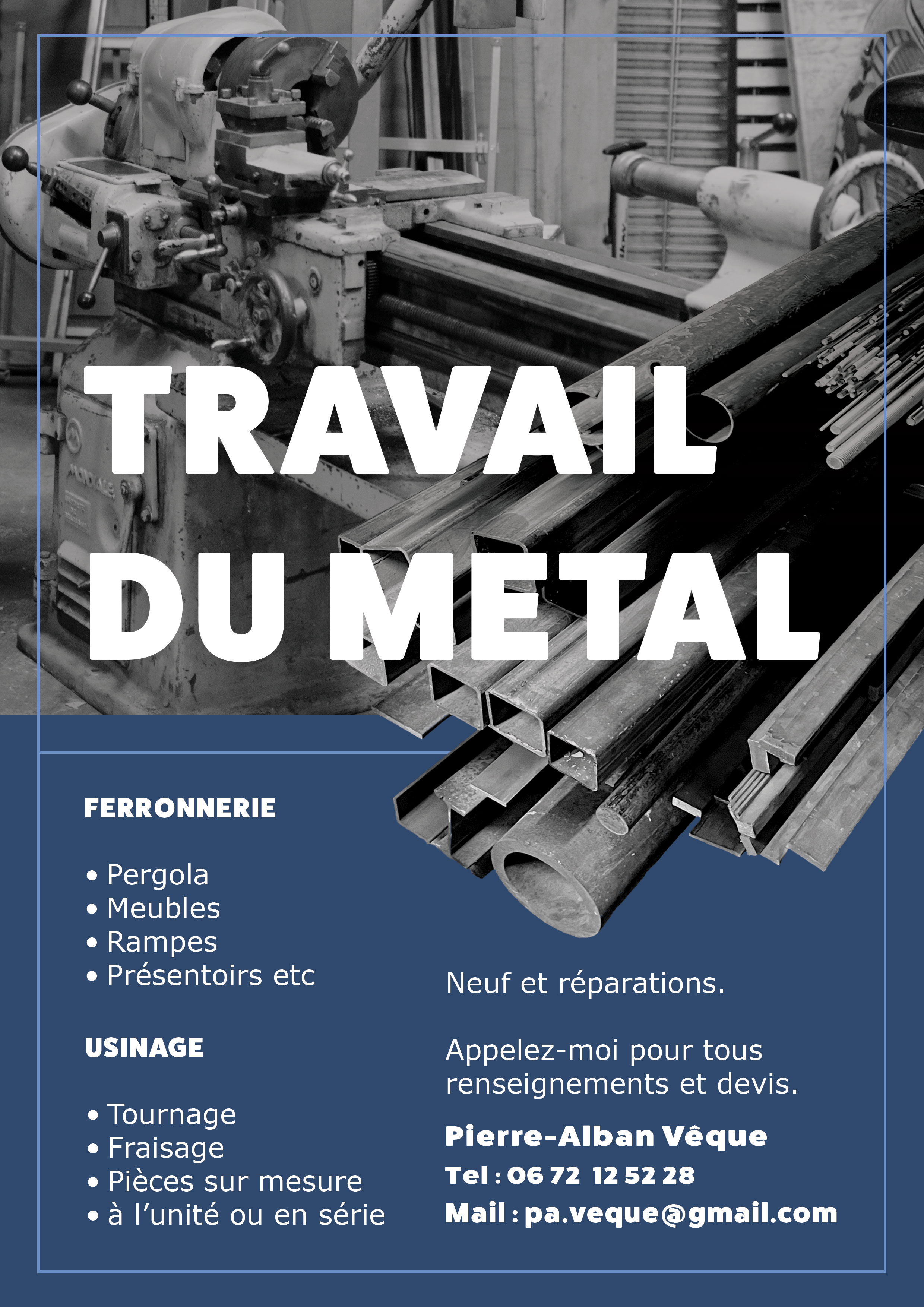 Poster design fore a metal worker created by Anna Polhorodnyk