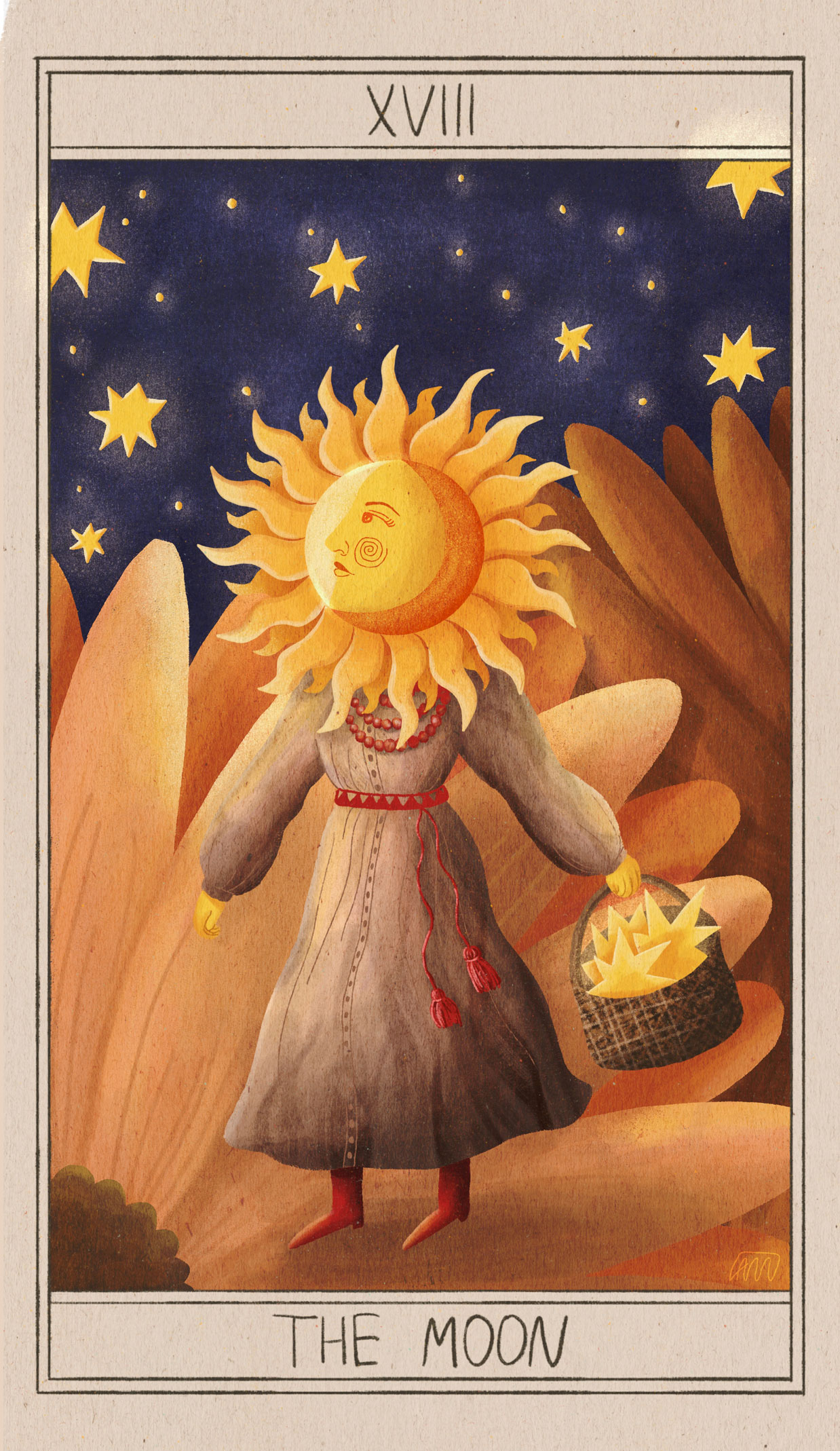 Digital illustration for tarot deck created by Anna Polhorodnyk