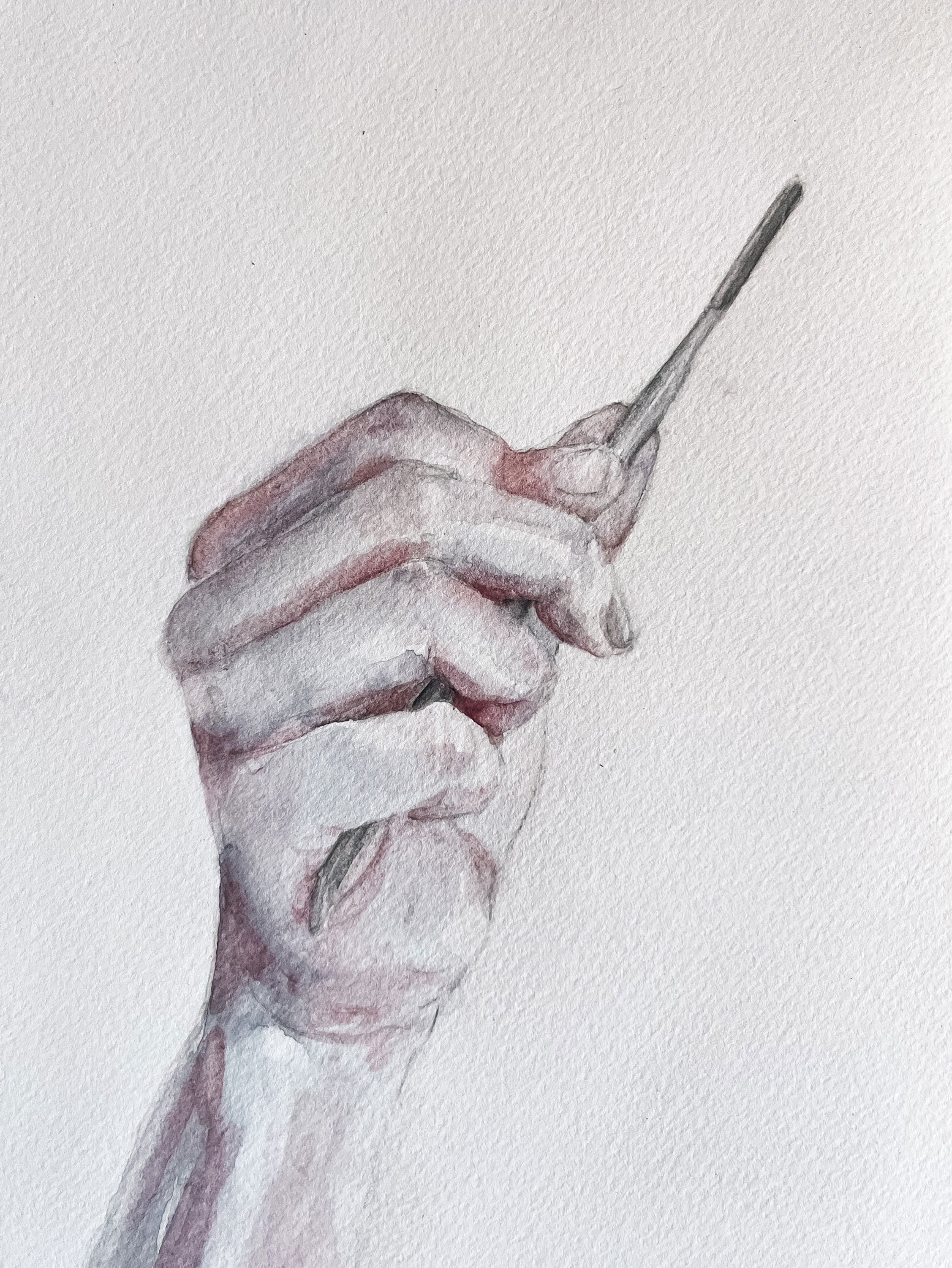 Hand sketch made in watercolour by Anna Polhorodnyk