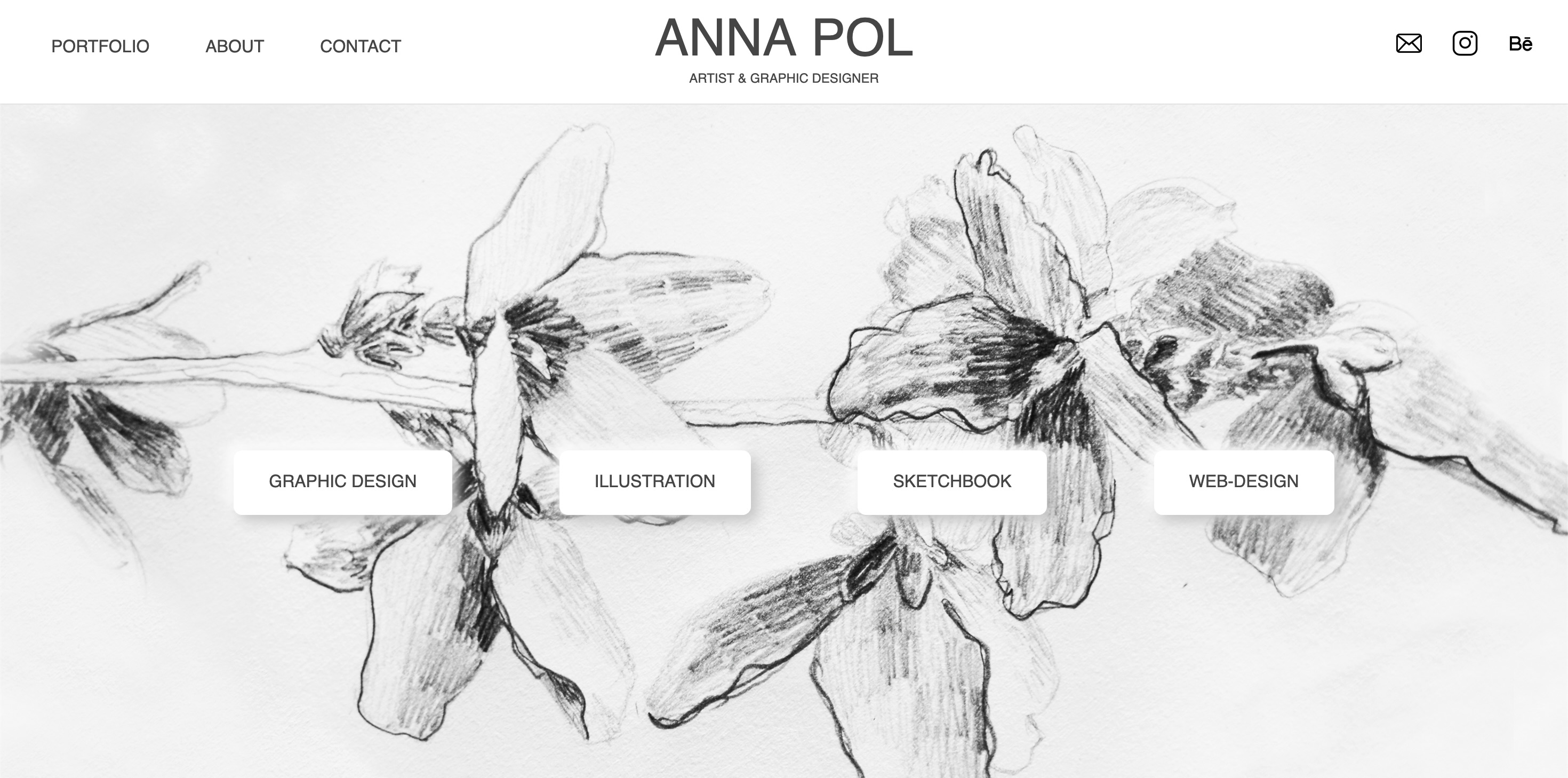 Web design for an artist and designer