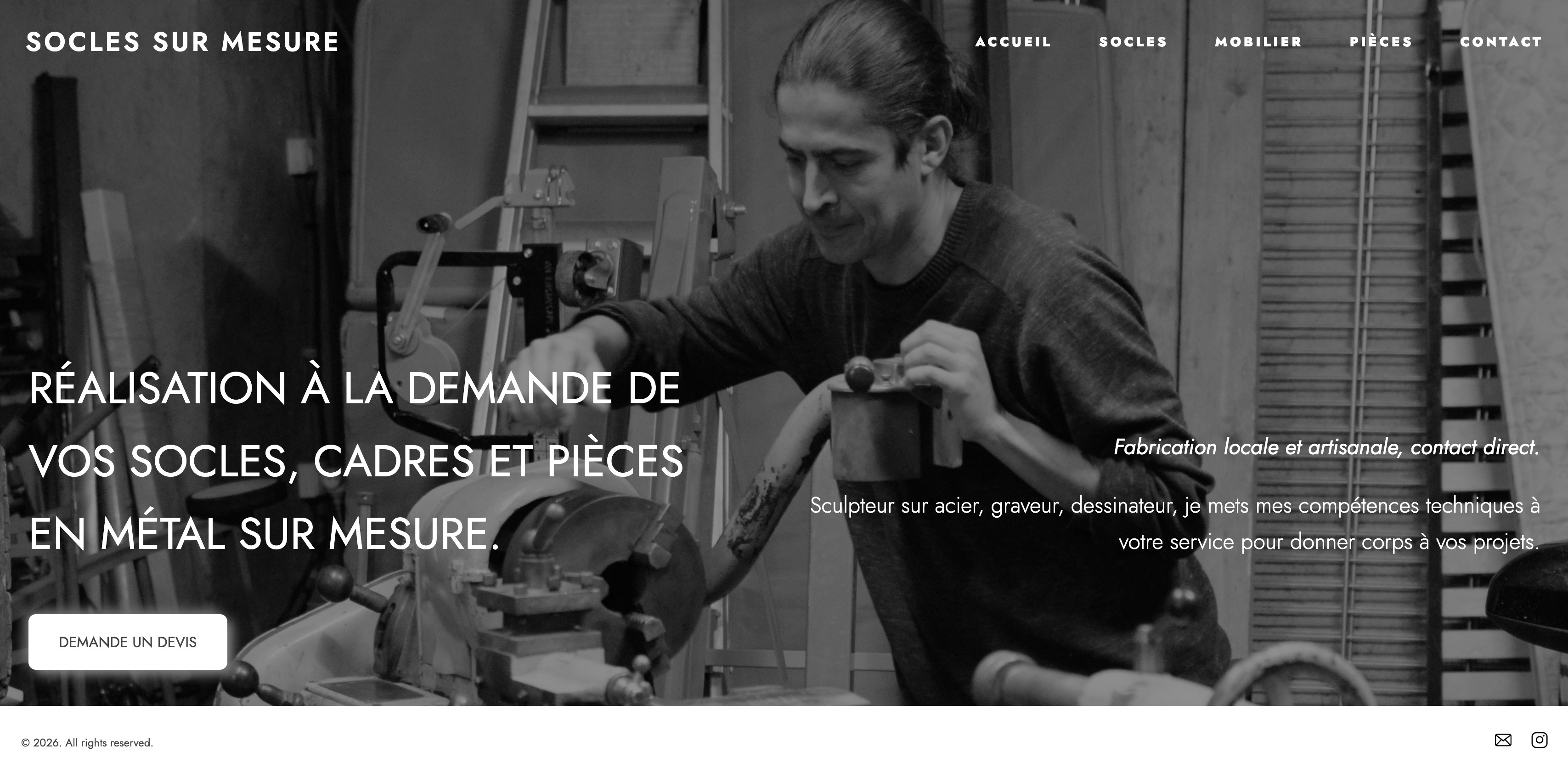 Web design for socles sur mesure created by Anna Polhorodnyk